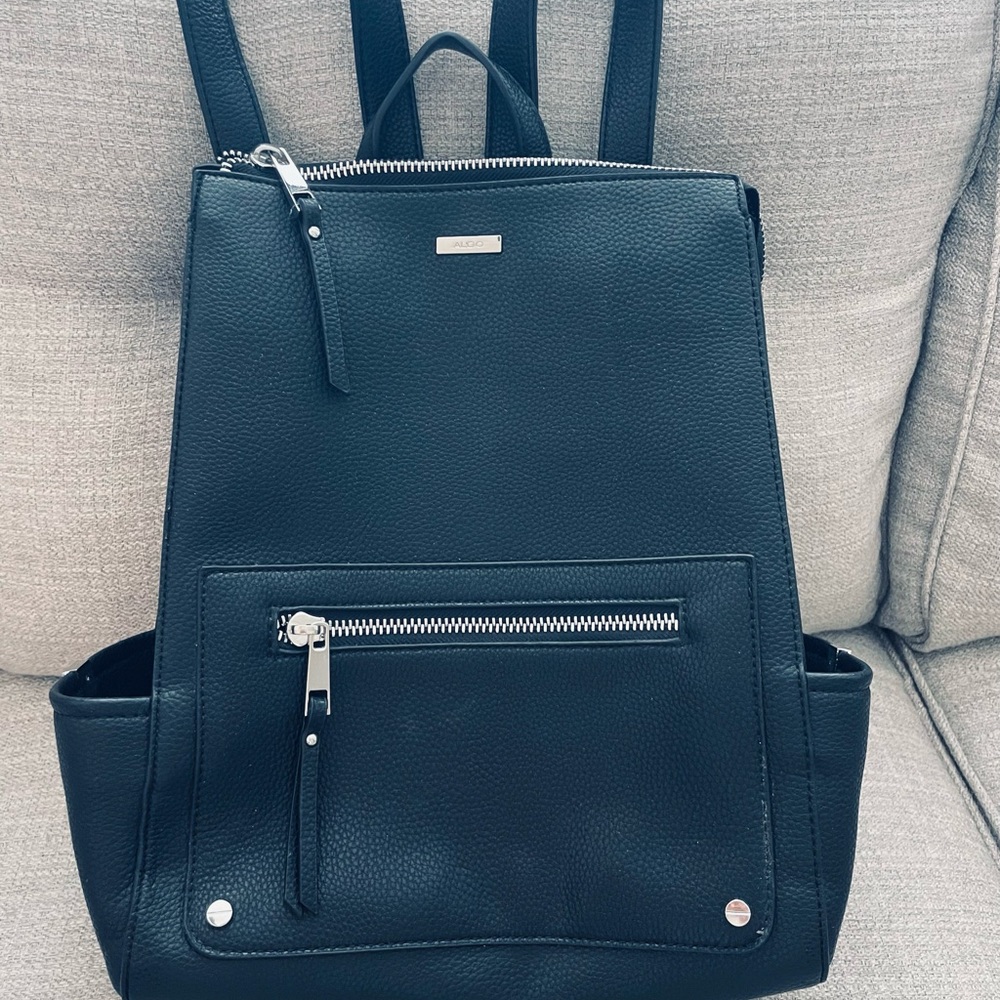 Aldo Sri Lanka Backpack in Black Pebbled Faux Leather
